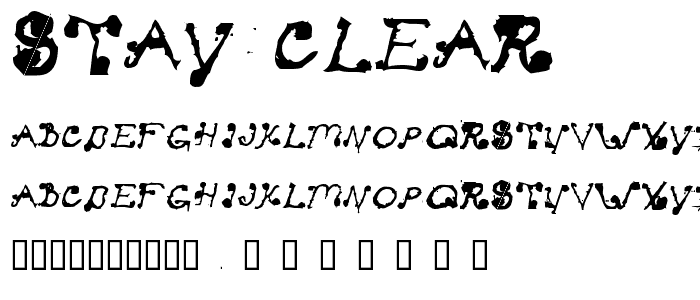 Stay Clear font